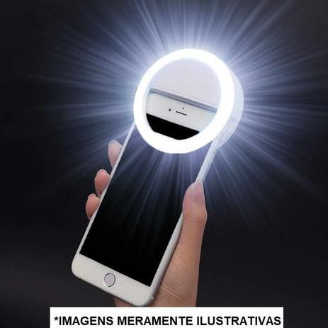 Luz Selfie Ring Light Clipe Anel Led Flash Celular Universal Cor: Branco